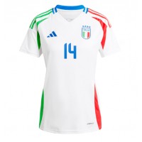 Camiseta Italia Federico Chiesa #14 Segunda Equipación Replica Eurocopa 2024 para mujer mangas cortas